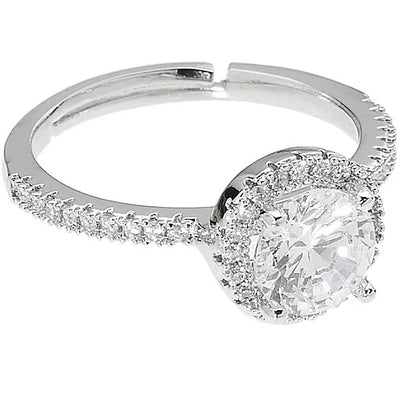 Anello donna regolabile Ottaviani con zircone bianco