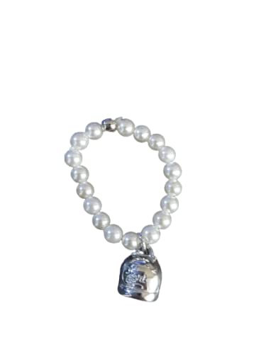 Damenring verstellbar Glocke Capri Silber 925 mit Kunstperlen