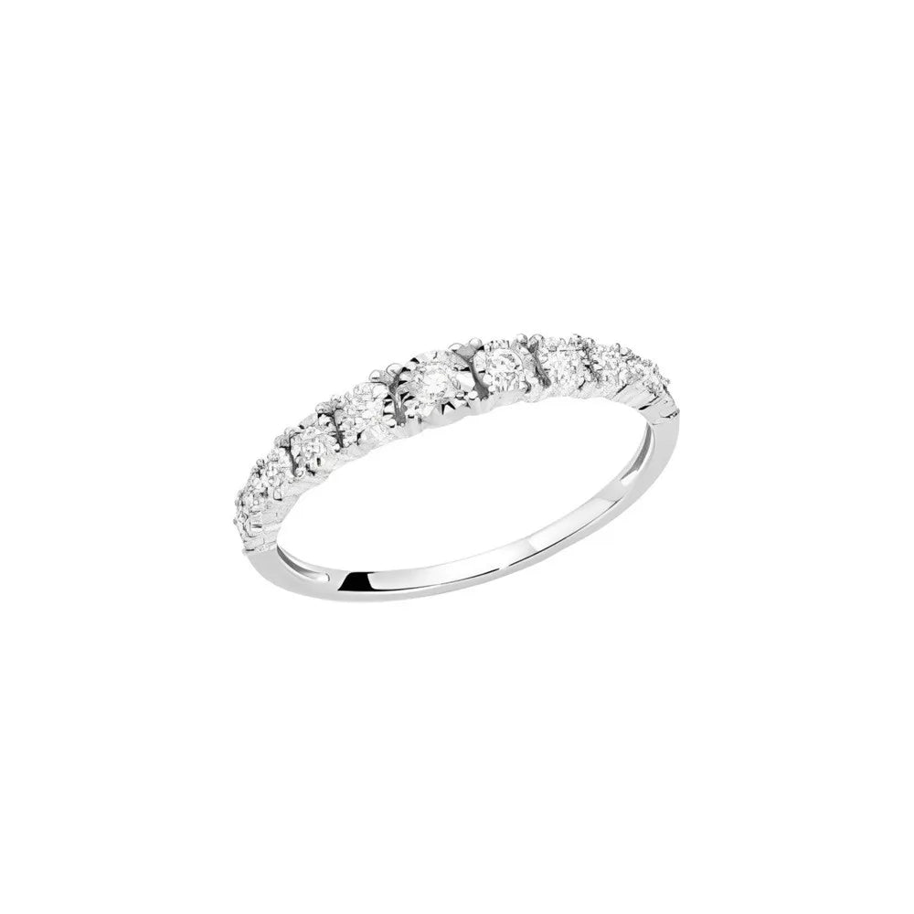 Anello donna riviera in oro bianco 18kt e diamanti DonnaoroLAV12103.015