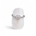 Anello donna solitario in oro bianco 9ct con zirconi Igold