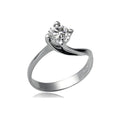 Anello donna solitario in oro bianco e diamanti Donnaoro luce dhas9134.003