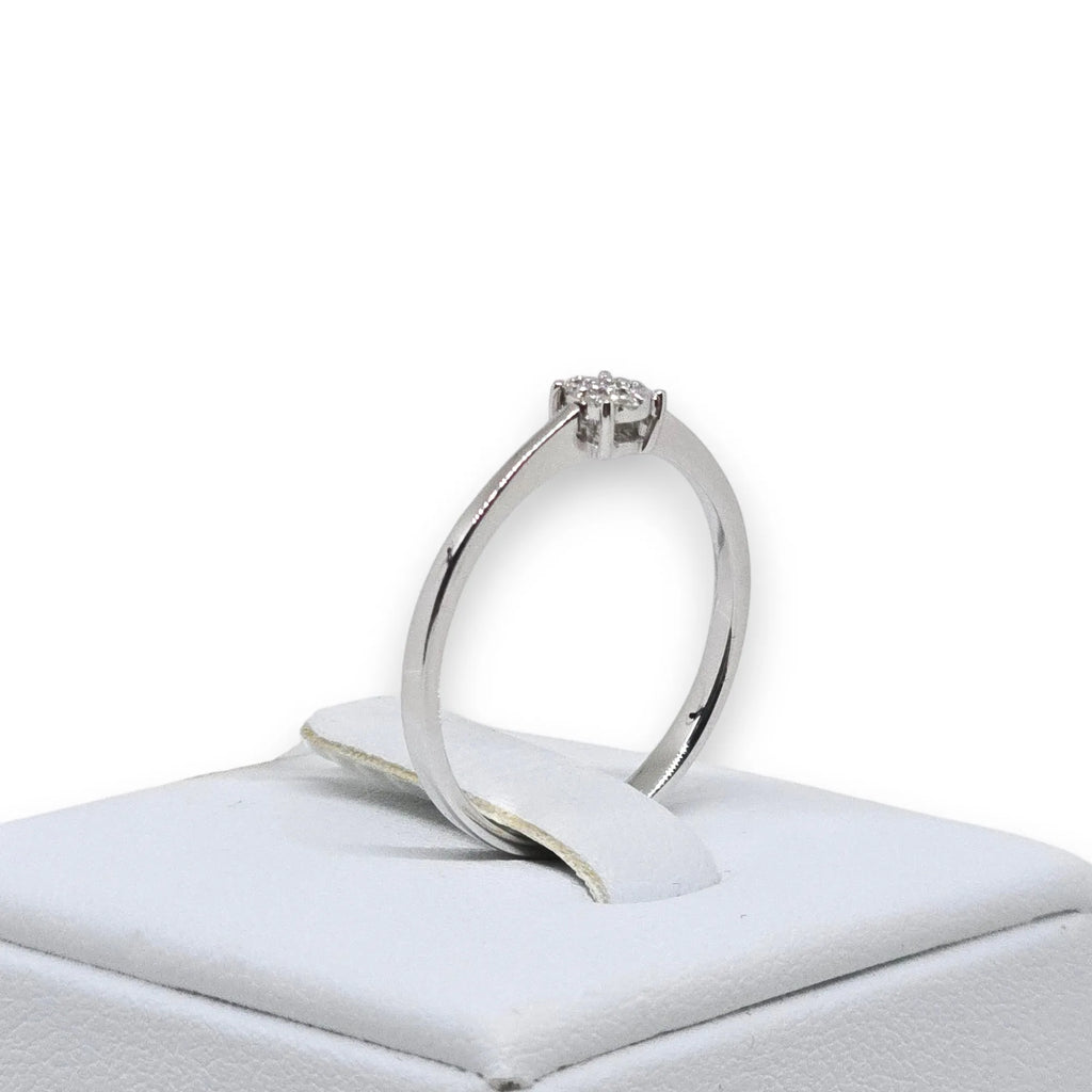 Anello donna solitario in oro e diamanti Pg gioielli