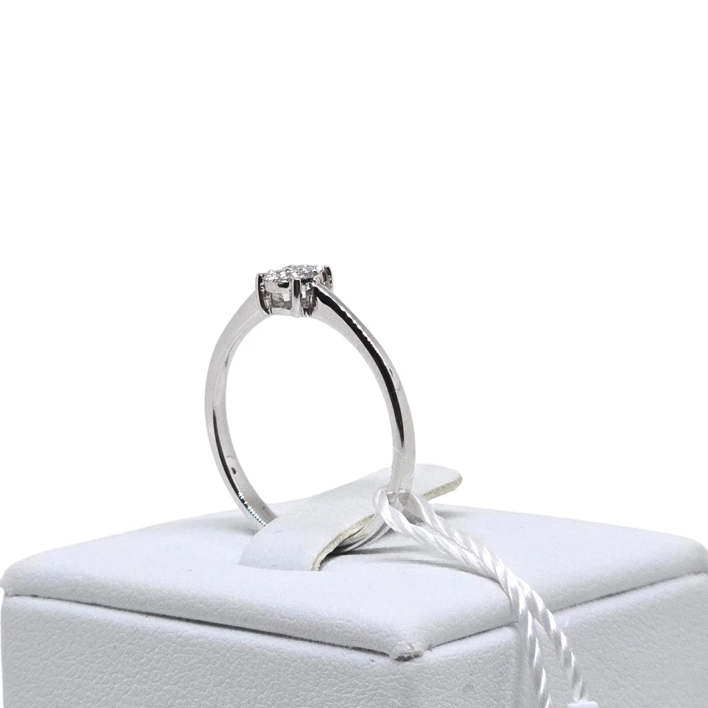 Anello donna solitario in oro e diamanti Pg gioielli anfairy/3
