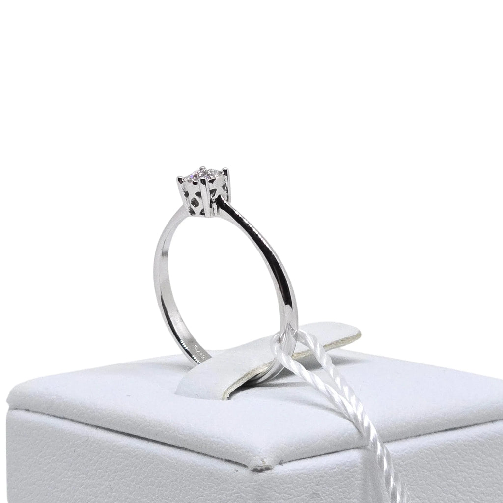 Anello donna solitario in oro e diamanti Pg gioielli anidem/1