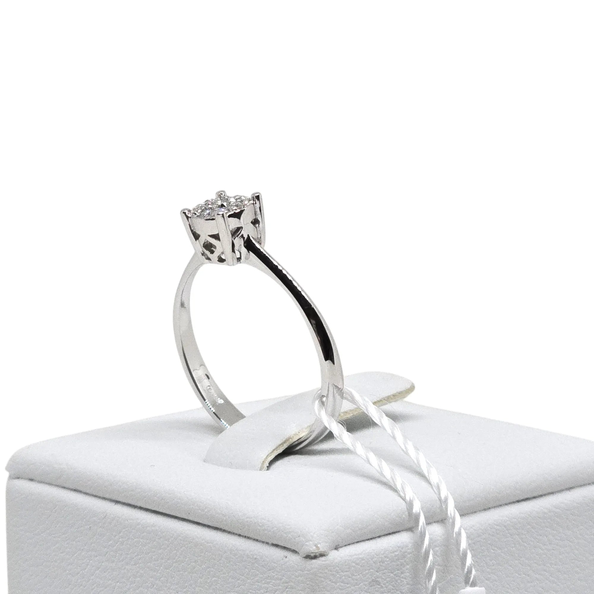 Anello donna solitario in oro e diamanti Pg gioielli anidem/3