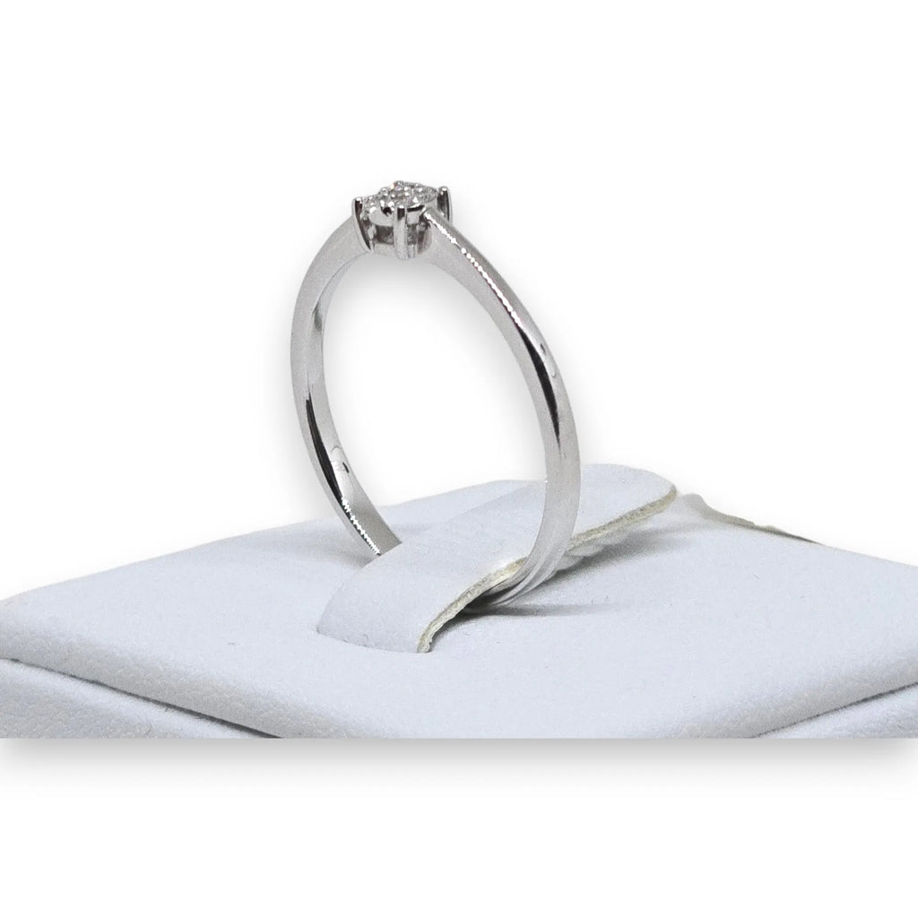 Anello donna solitario in oro e diamanti Pg gioielli