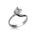Anello donna solitario oro bianco e diamanti Donnaoro luce dhas9134.002
