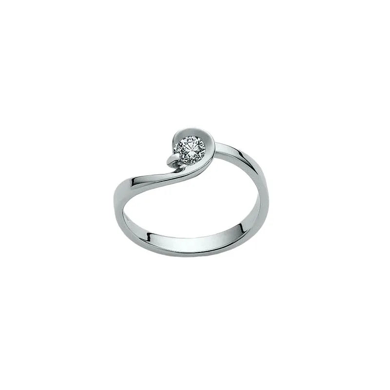 Damen-Solitärring Yukiko aus Gold und Diamanten lid1424y-d14v