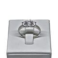 Anello donna trilogy in oro bianco 9 carati con zirconi bianchi