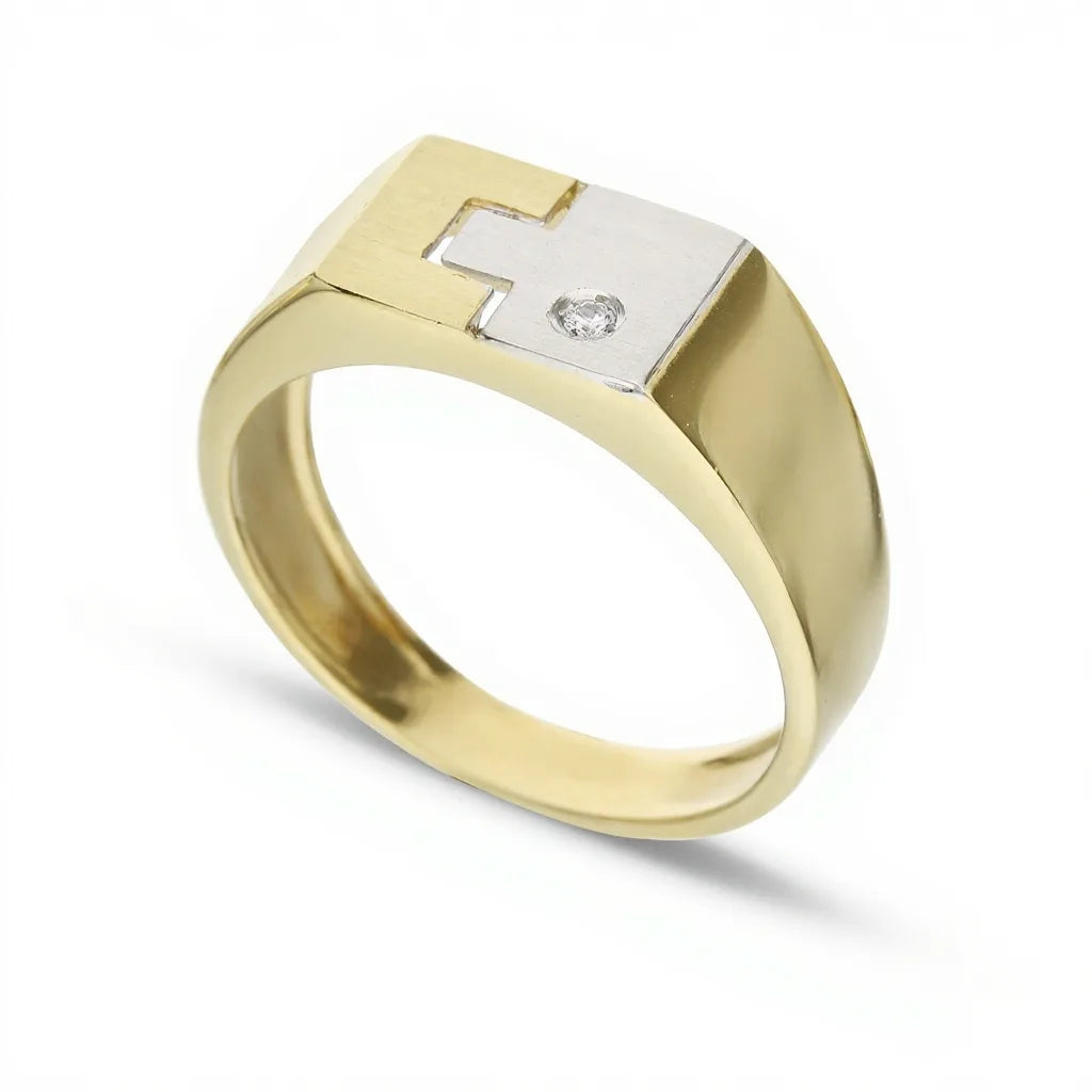 Anello fantasia da uomo in oro 18kt