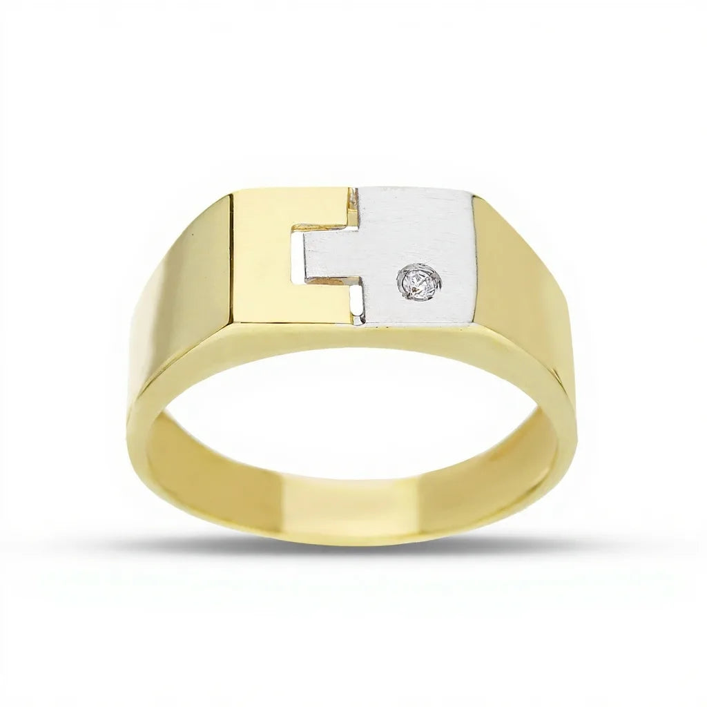 Anello fantasia da uomo in oro 18kt