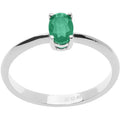 Anello fidanzamento Solitario Comete con smeraldo