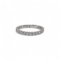 Anello iGold Veretta in Oro Bianco 9ct con Zirconi Bianchi