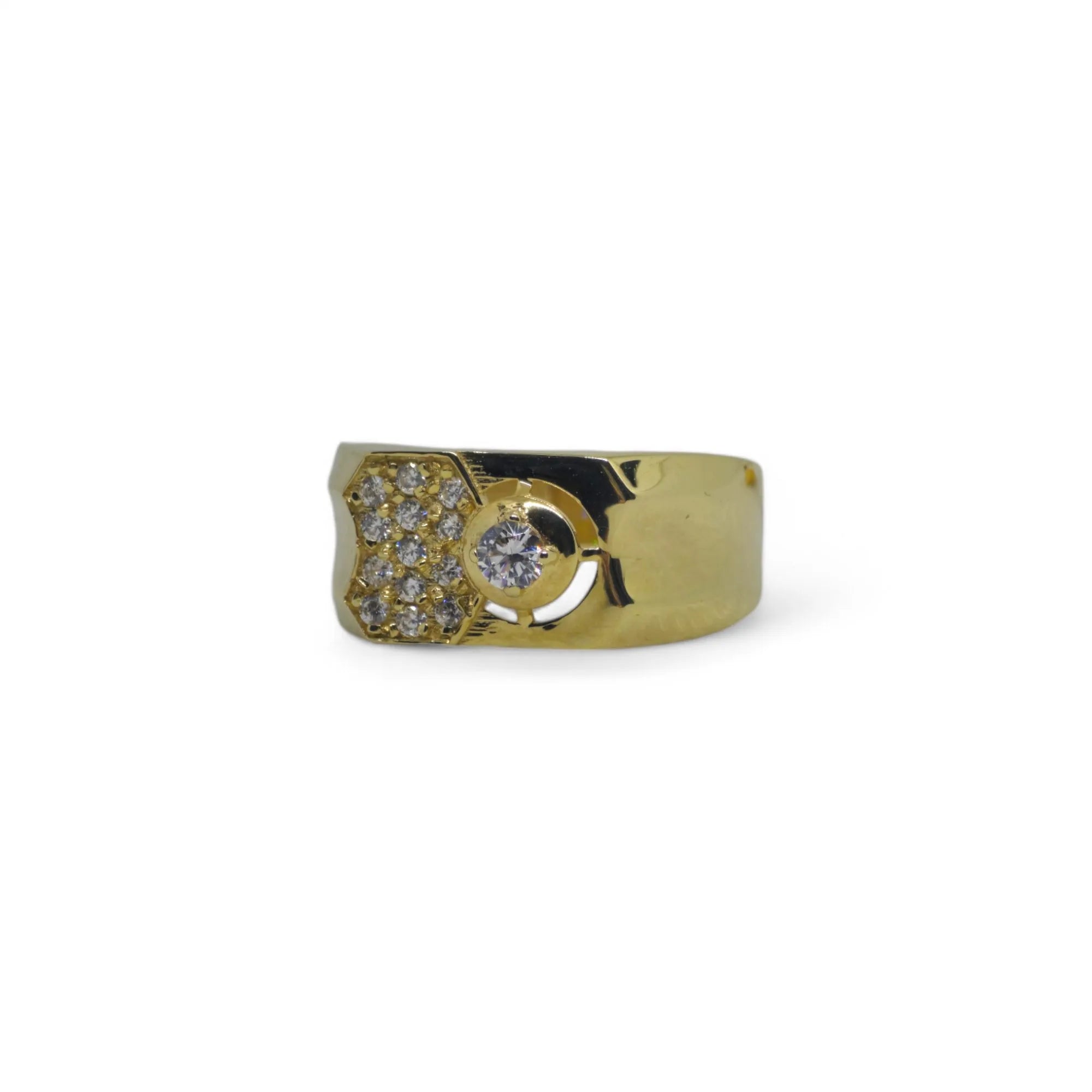 Anello iGold da Uomo in Oro 9k con zircone bianco