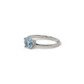 iGold Ring aus 9 Karat Weißgold mit himmelblauem Zirkoniaherz