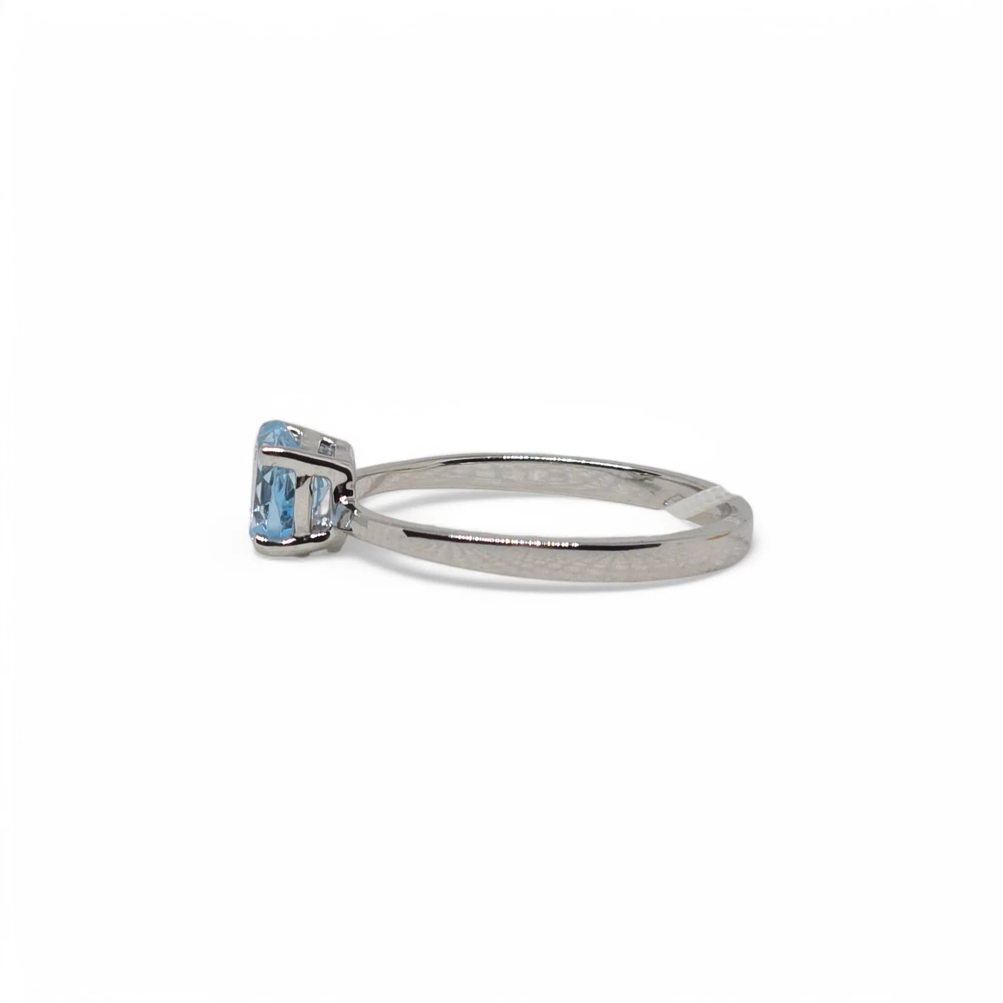 iGold Ring aus 9 Karat Weißgold mit himmelblauem Zirkoniaherz