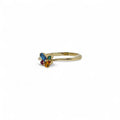 iGold Ring aus 9 Karat Gelbgold mit 4 farbigen Zirkonias