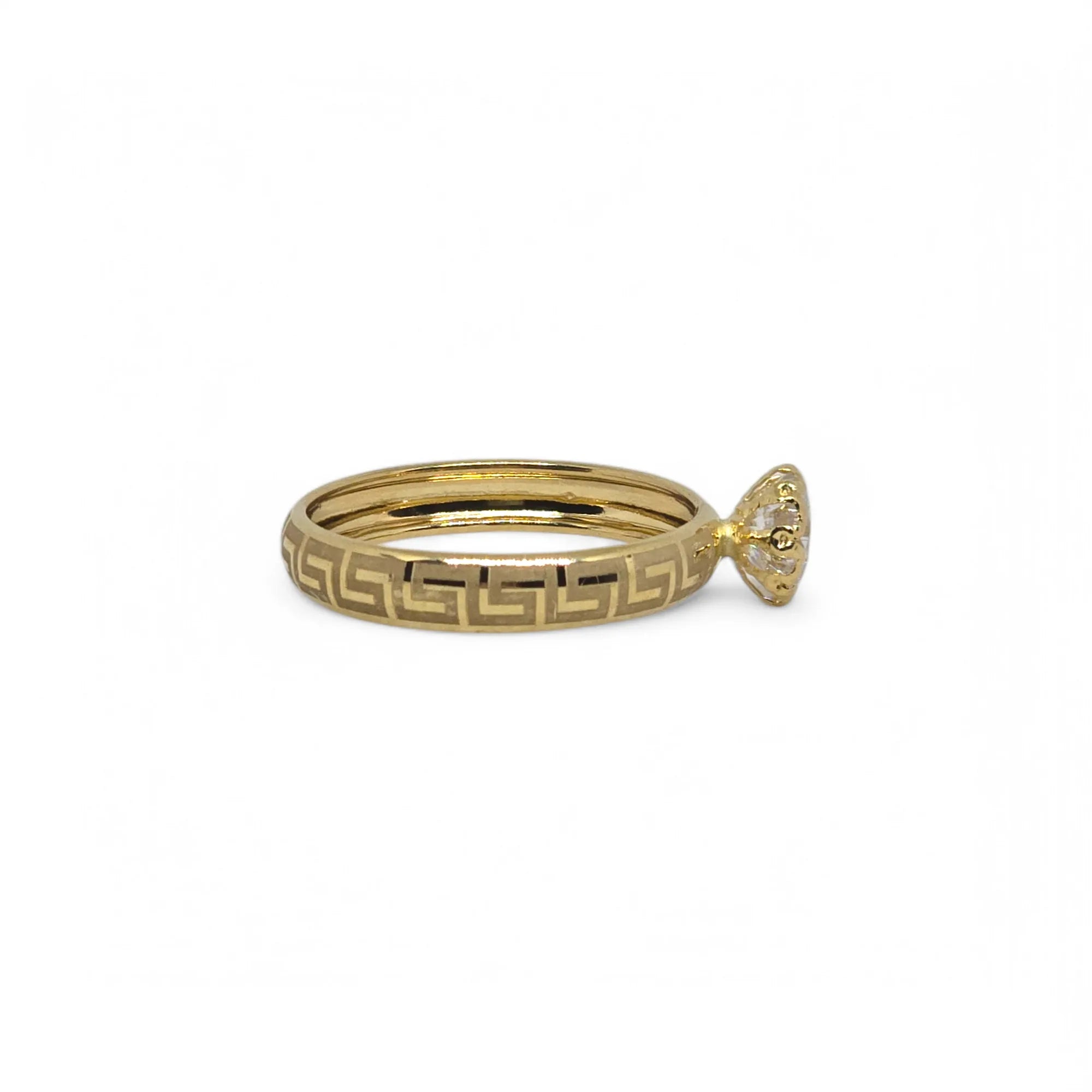 Anello in Oro Giallo 750 con design greco