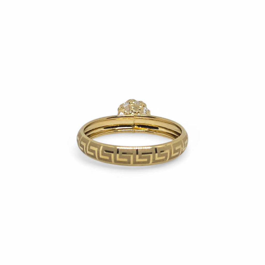 Anello in Oro Giallo 750 con design greco