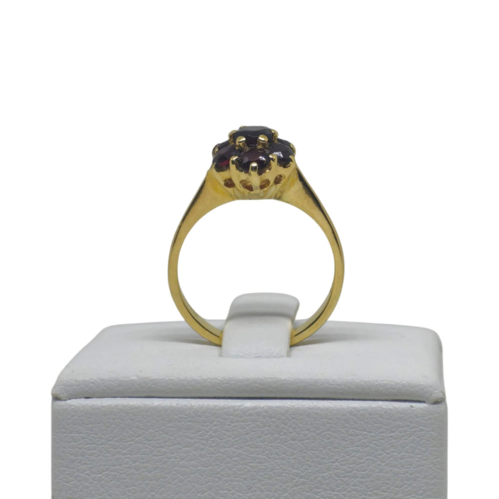 Anello in Oro giallo 18kt con Zirconi a Forma di Fiore