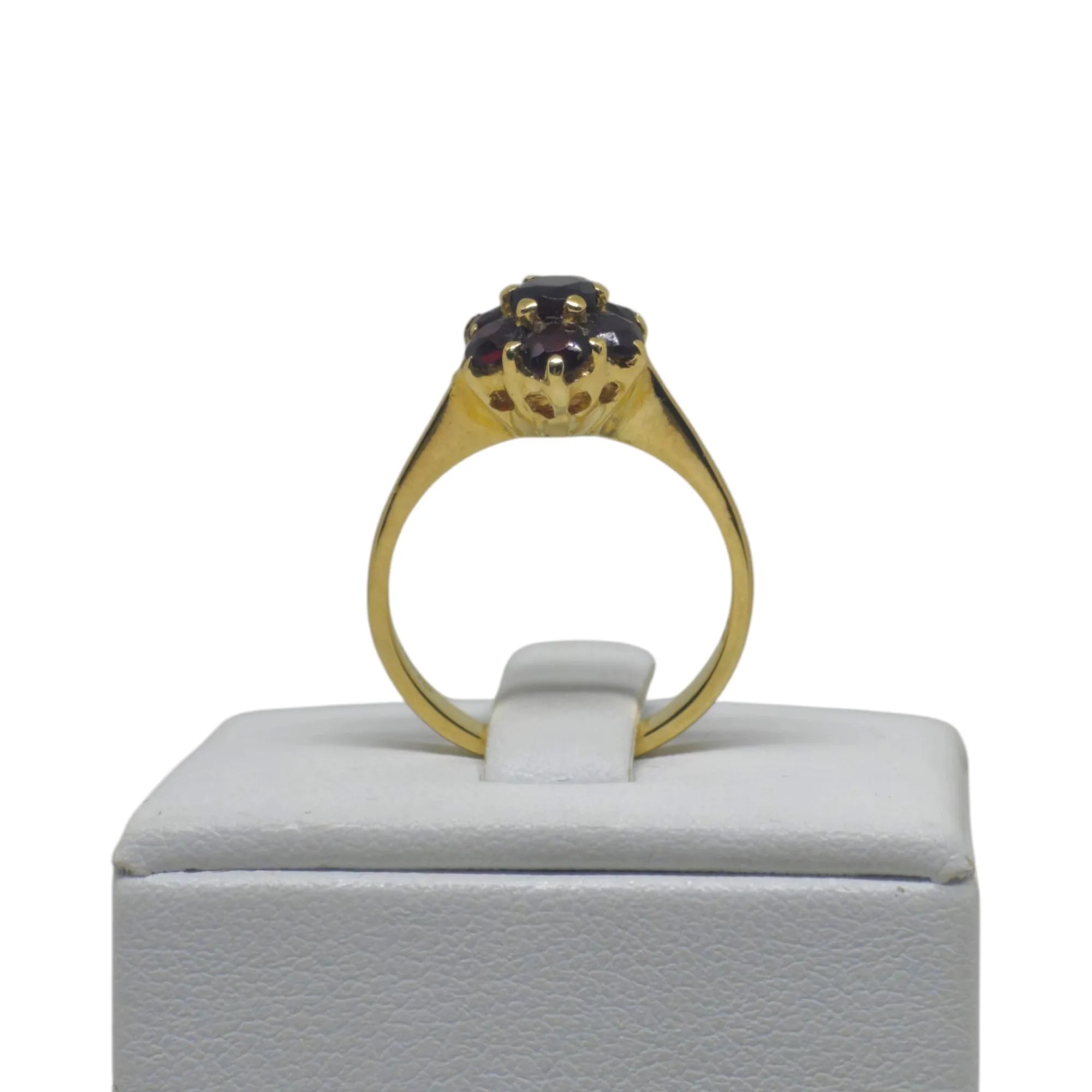 Anello in Oro giallo 18kt con Zirconi a Forma di Fiore