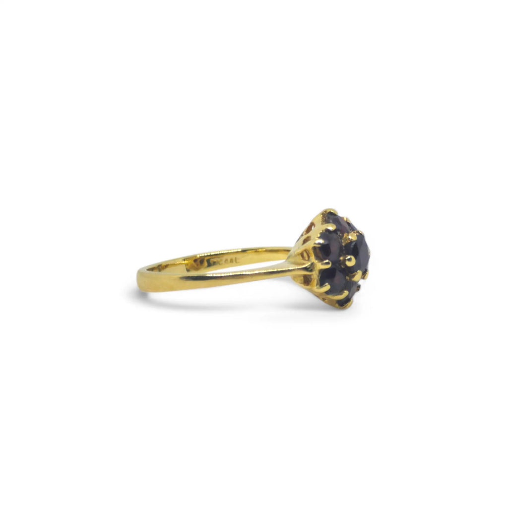Anello in Oro giallo 18kt con Zirconi a Forma di Fiore