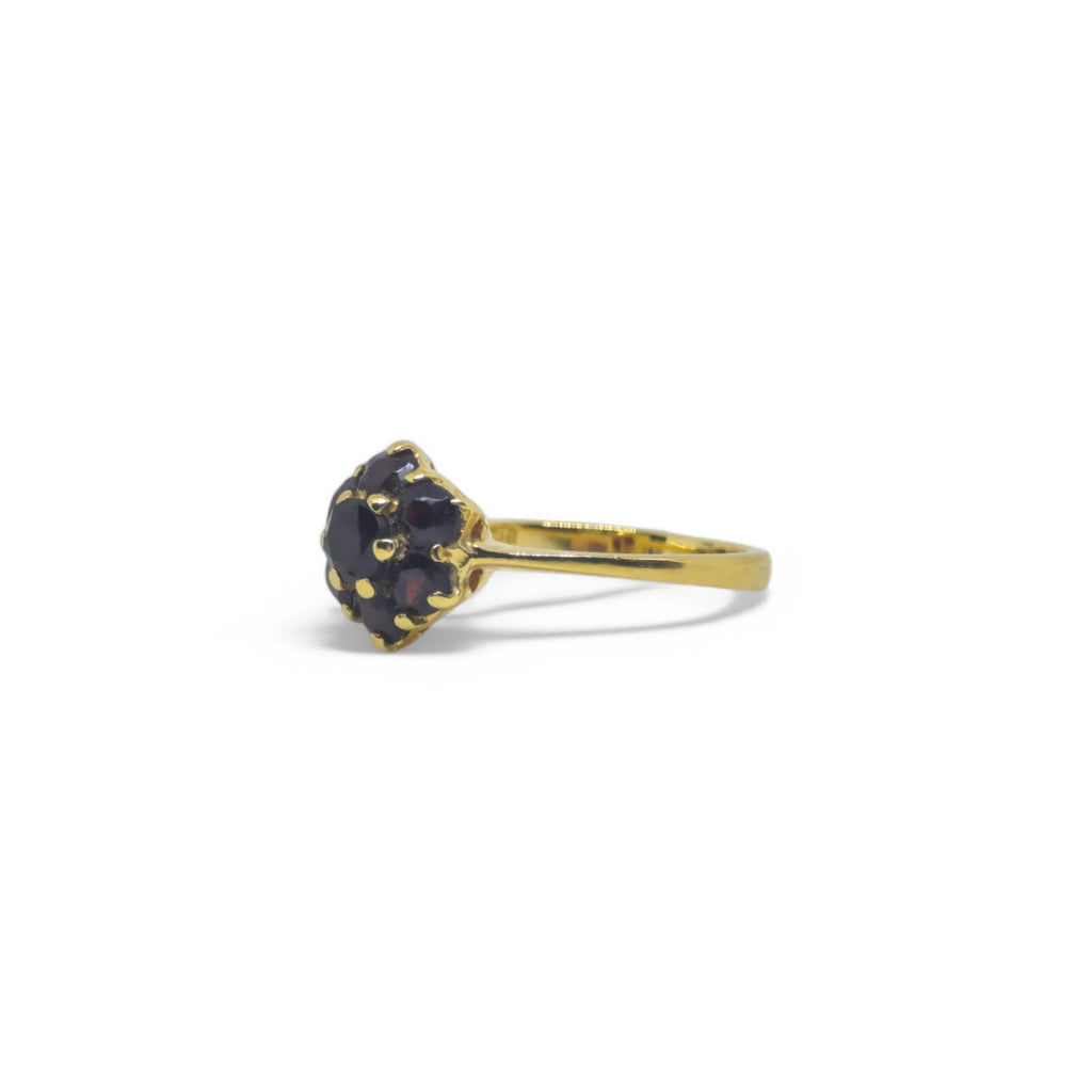 Anello in Oro giallo 18kt con Zirconi a Forma di Fiore