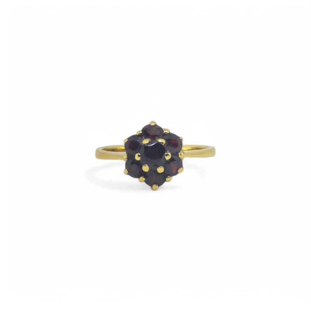 Anello in Oro giallo 18kt con Zirconi a Forma di Fiore