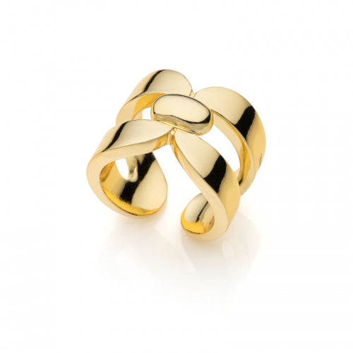 Anello in bronzo dorato Square 2031 Unoaerre donna