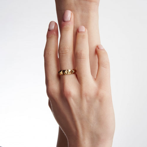 Anello in bronzo dorato Unoaerre donna 1993