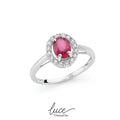 Anello in oro 18kt con rubino e diamanti LAR12077.005