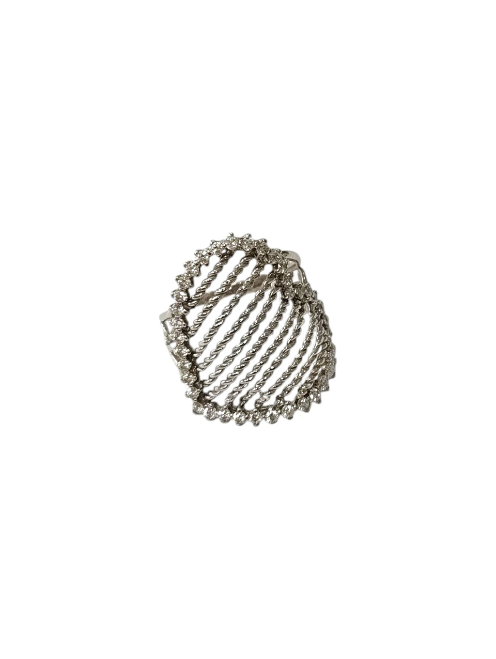 Anello in oro bianco 18 kt a forma di cuore
