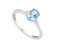 Anello kioto donna in oro bianco 9kt acquamarina