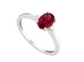 Anello kioto donna in oro bianco 9kt con rubino