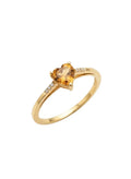 Anello kioto donna in oro giallo 9kt topazio citrino