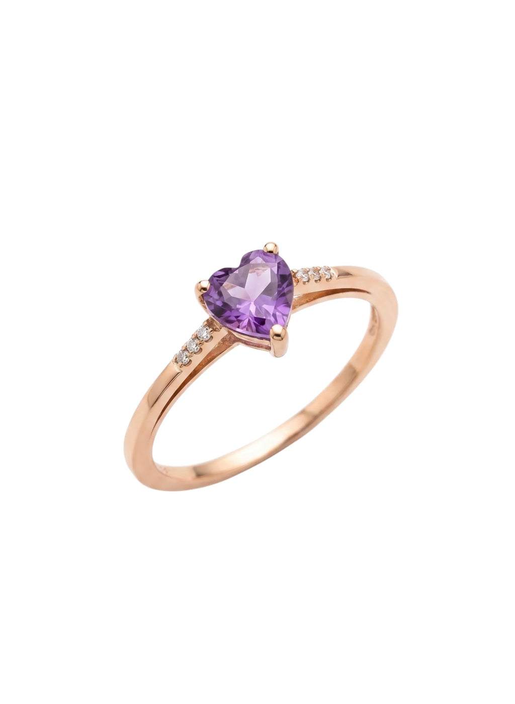Anello kioto donna in oro rosa 9kt topazio viola