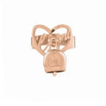 Capri-Glöckchen-Ring, Roségold-plattiertes Silber, Herz-Glücksbringer