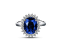 Ring one Silber as1231 mit Swarovski und blauem Stein
