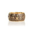 Anello pater noster argento dorato con preghiera