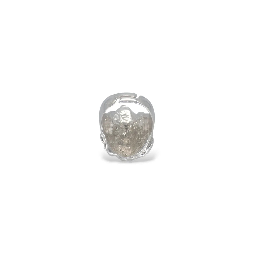 Anello regolabile da uomo Testa di Leone in argento 925