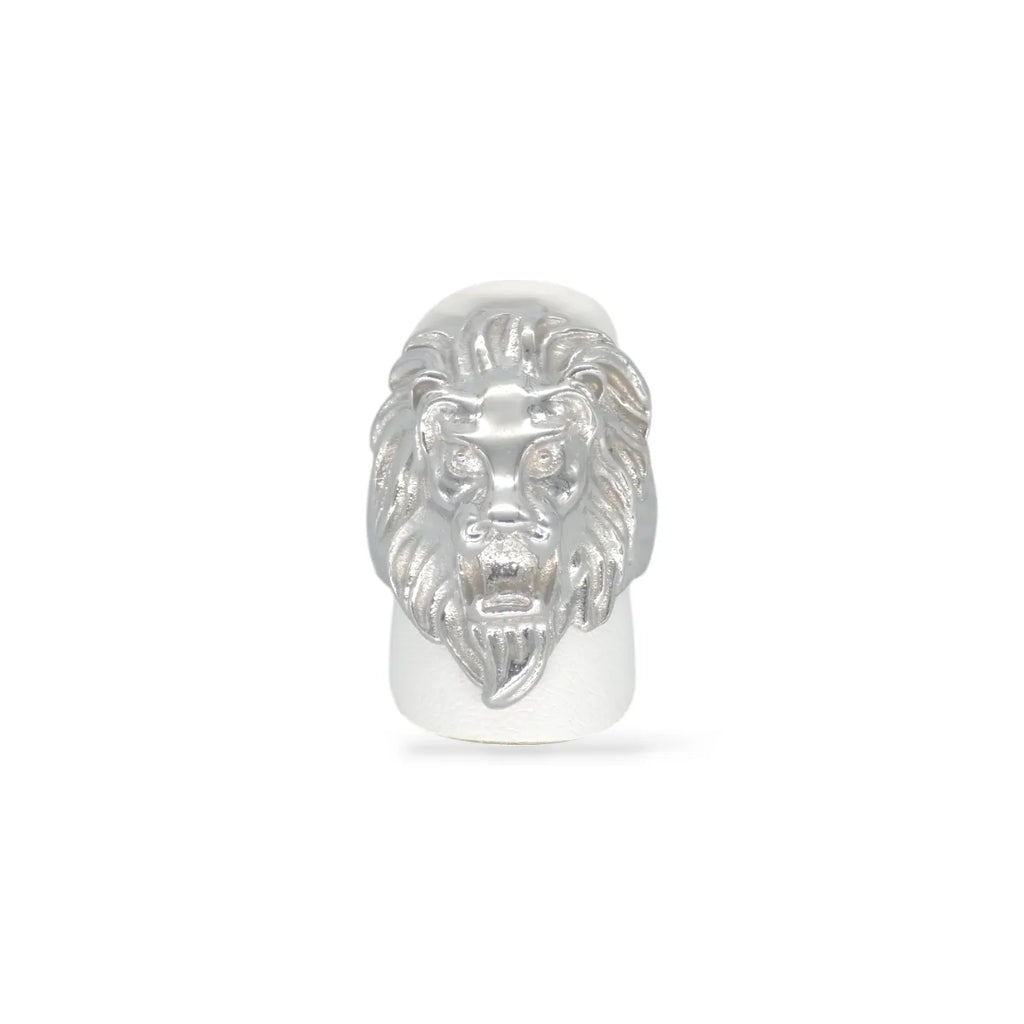 Anello regolabile da uomo Testa di Leone in argento 925