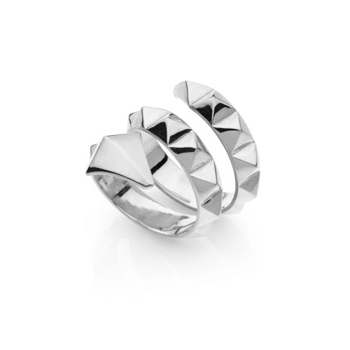 Anello rigido a tre giri con elementi piramide 2125 Unoaerre donna bronzo