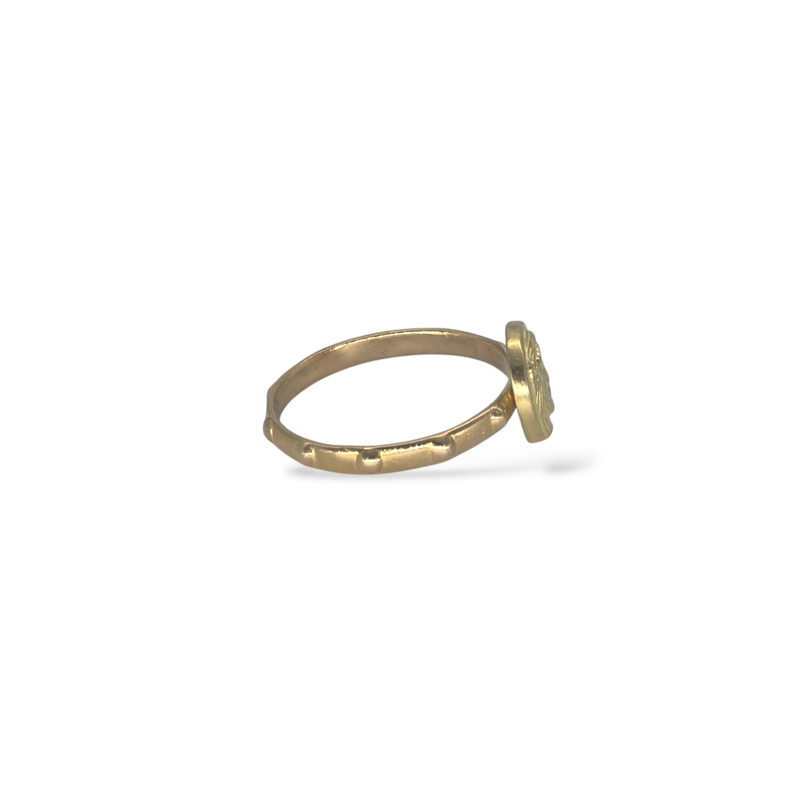 Anello rosario con Gesù in oro 18 carati