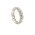 Anello rosario in argento con zirconi bianchi classico