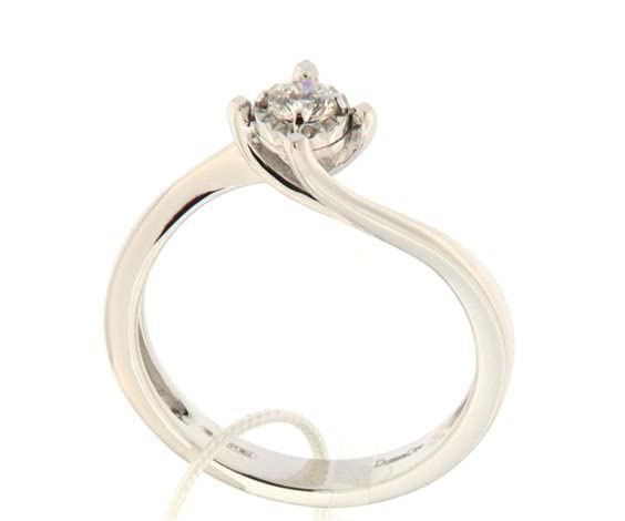Damenring Solitär Donnaoro aus Weißgold und Diamanten DKAS8785.S015