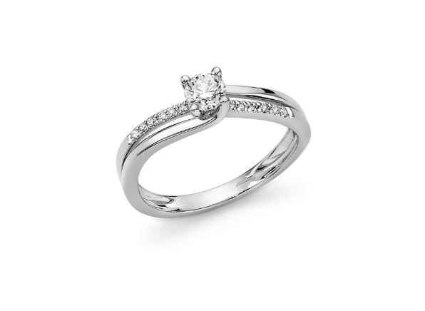 Anello solitario Yukiko cielo venezia oro e diamanti LID3302y-030G7
