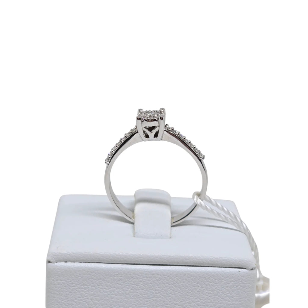 Solitärring aus Weißgold und Diamanten ANCHIC/4 PG Damenschmuck