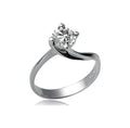 Anello solitario donna in oro bianco e diamanti Donnaoro luce dhas9134.004