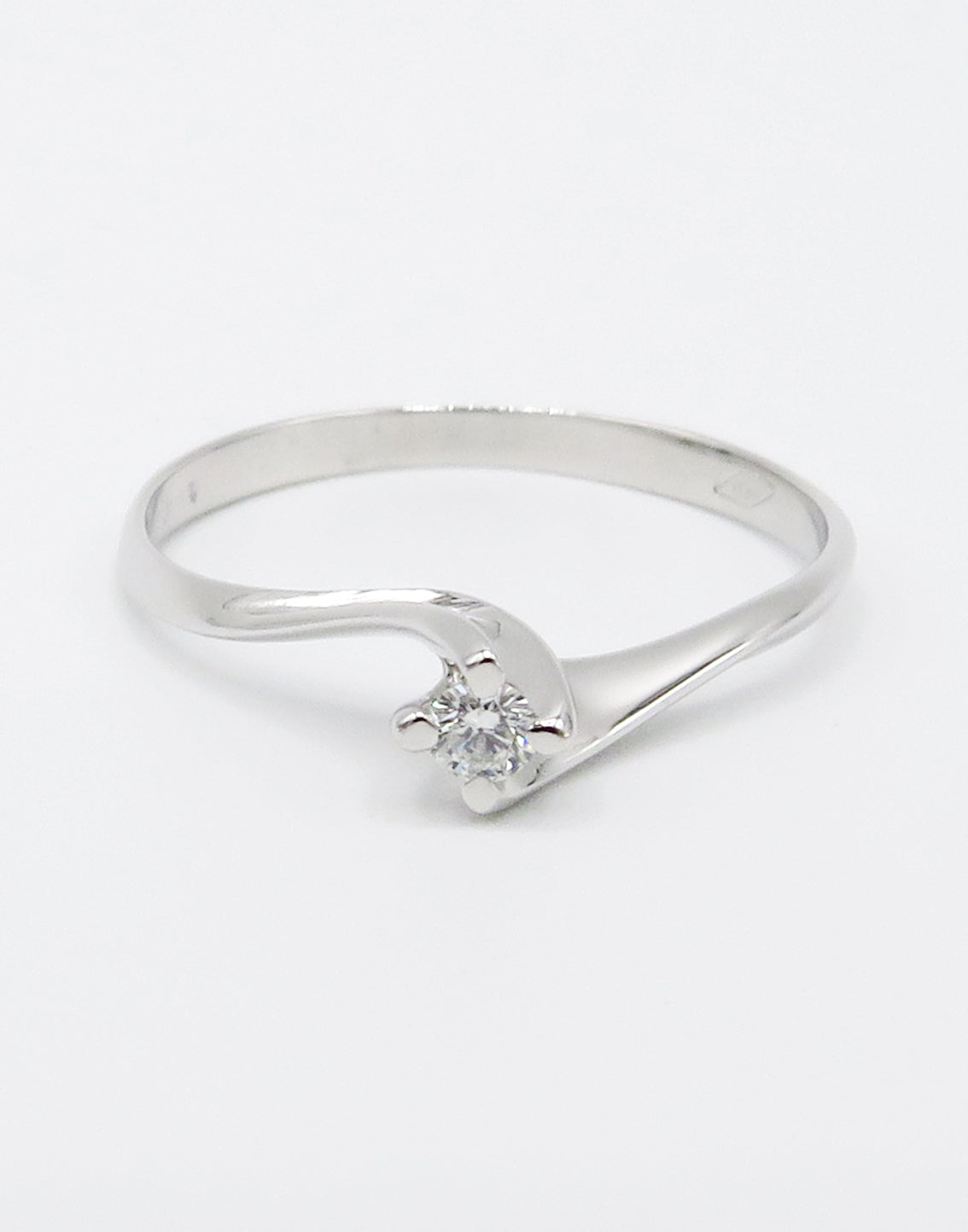 Anello solitario in oro bianco e diamanti 8120SSL005 PG Gioielli da donna