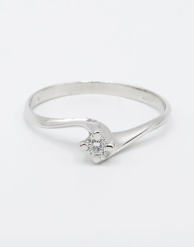 Damen-Solitärring aus Weißgold mit Diamanten 8120SSL005 PG Gioielli